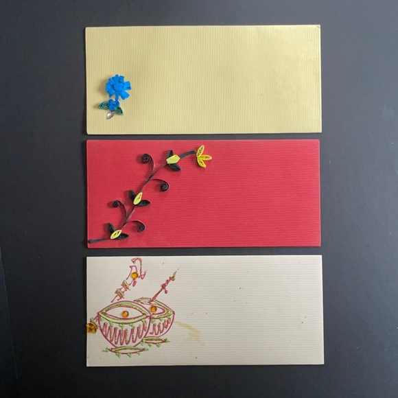 Lot of 3 New Unused Handmade Cards, Money Holders, Gift Envelopes - Picture 1 of 4